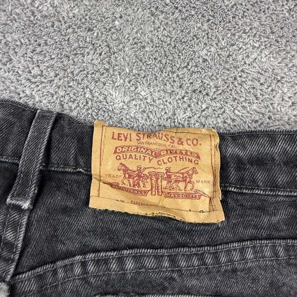 Levis 522 Jeans Women 20 Short Black Tapered Fit Tapered Leg Denim Made In USA - Picture 15 of 16